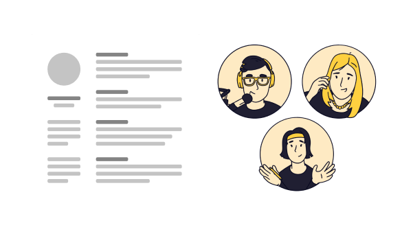 Three user personas.